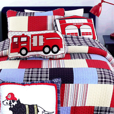 Deschamps Cotton Geometric Shapes Quilt