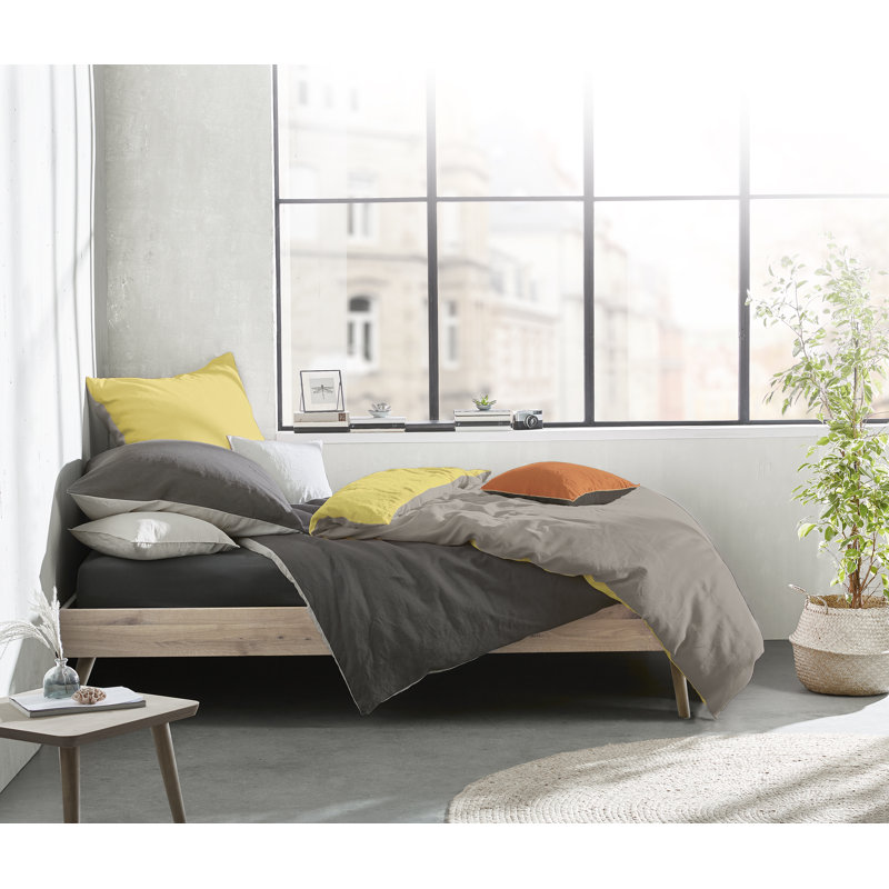 Duvet Cover Set, Grey Slate, Single - 1 Pillowcase (80 x 80 cm)