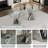 Glass Dining Table, 78 inch Silver Dining Room Table, Modern Dining Table for 6-8 People