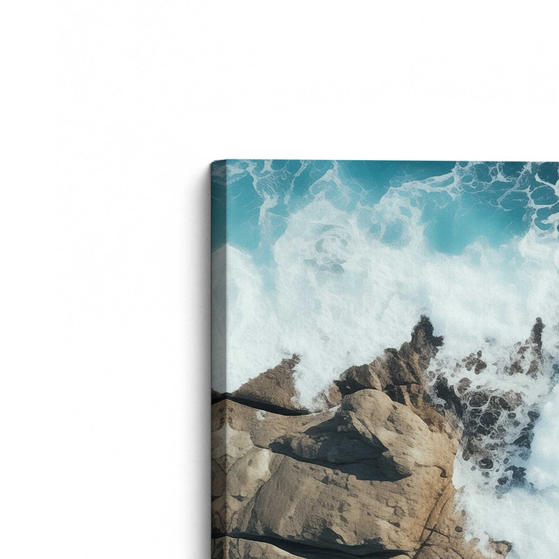 Sapphire Seaside Dance, grande impression sur toile, H 48 po x l 48 po