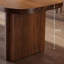 Modern and simple brown rectangular solid wood dining table