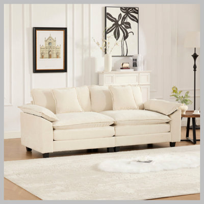 Chenille Fabric 2-Seater Couch