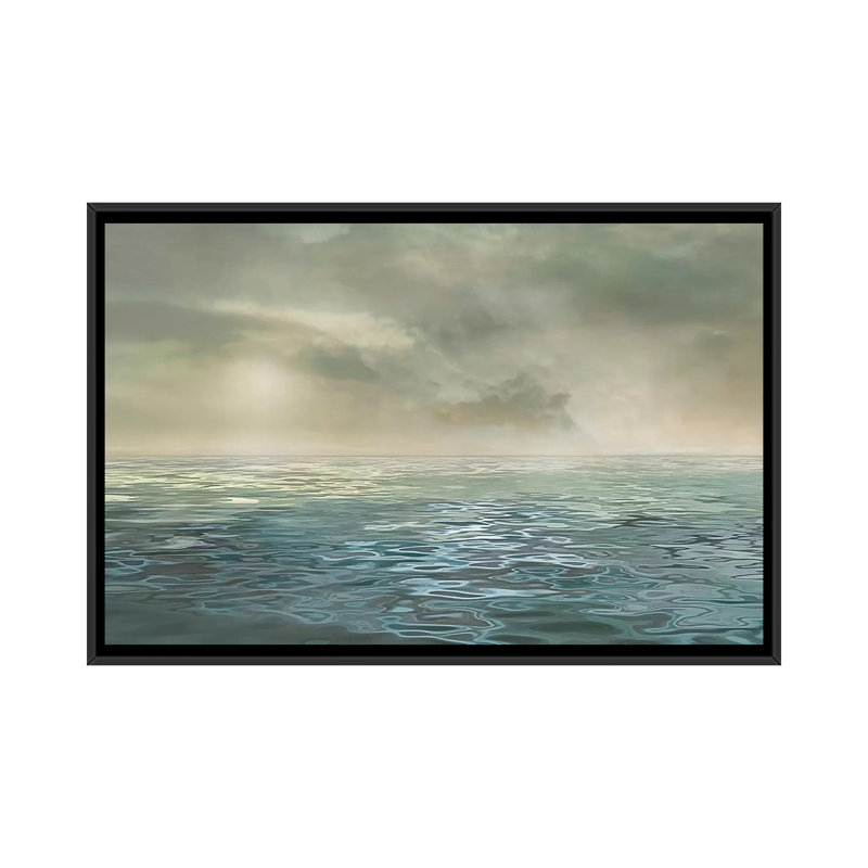 « brumey matinée », impression sur toile, H 18 po x l 26 po x P 1,5 po, Toile avec cadre noir, Pas de tapis