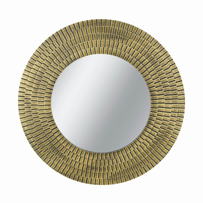 Miroir d'appoint D29.5 ", Antique Gold