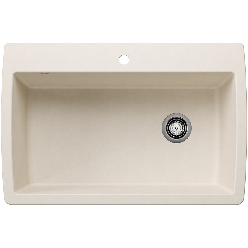 Évier de cuisine à montage double 33,5 po SILGRANIT Diamond - blanc doux, Blanc doux