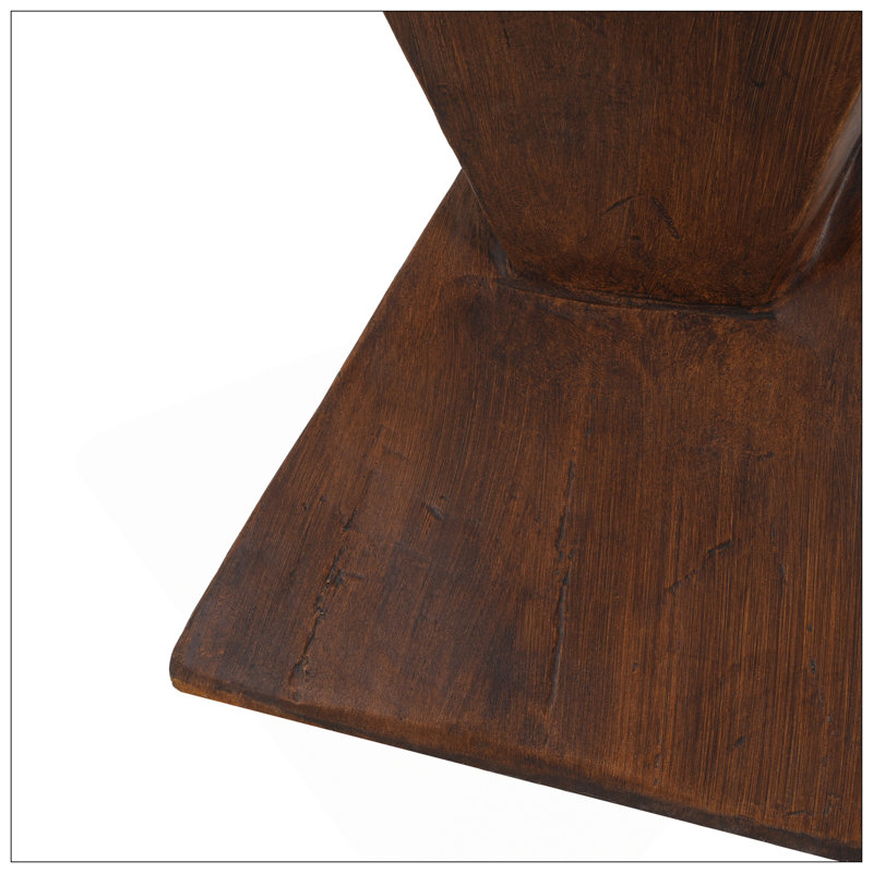 GEOMETRIC MGO SIDE TABLE,DARK BROWN COLOR, Dark Brown