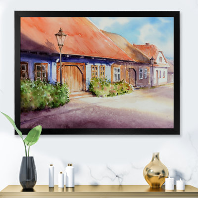 " Old Wooden House In Polish Village " Painting Print