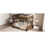 Lit double superposé au-dessus de grand lit double avec armoires de rangement et ports USB-210140764