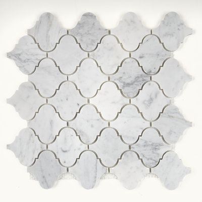 Carrera Polished Mosaic in White Baroque