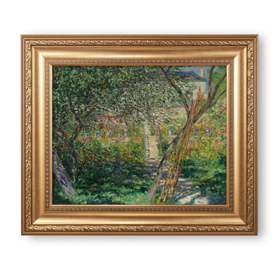 A Garden in Vetheuil by Édouard Manet Framed,Gold Frame The World Classic Art Reproductions,Wall Art for Home Decor