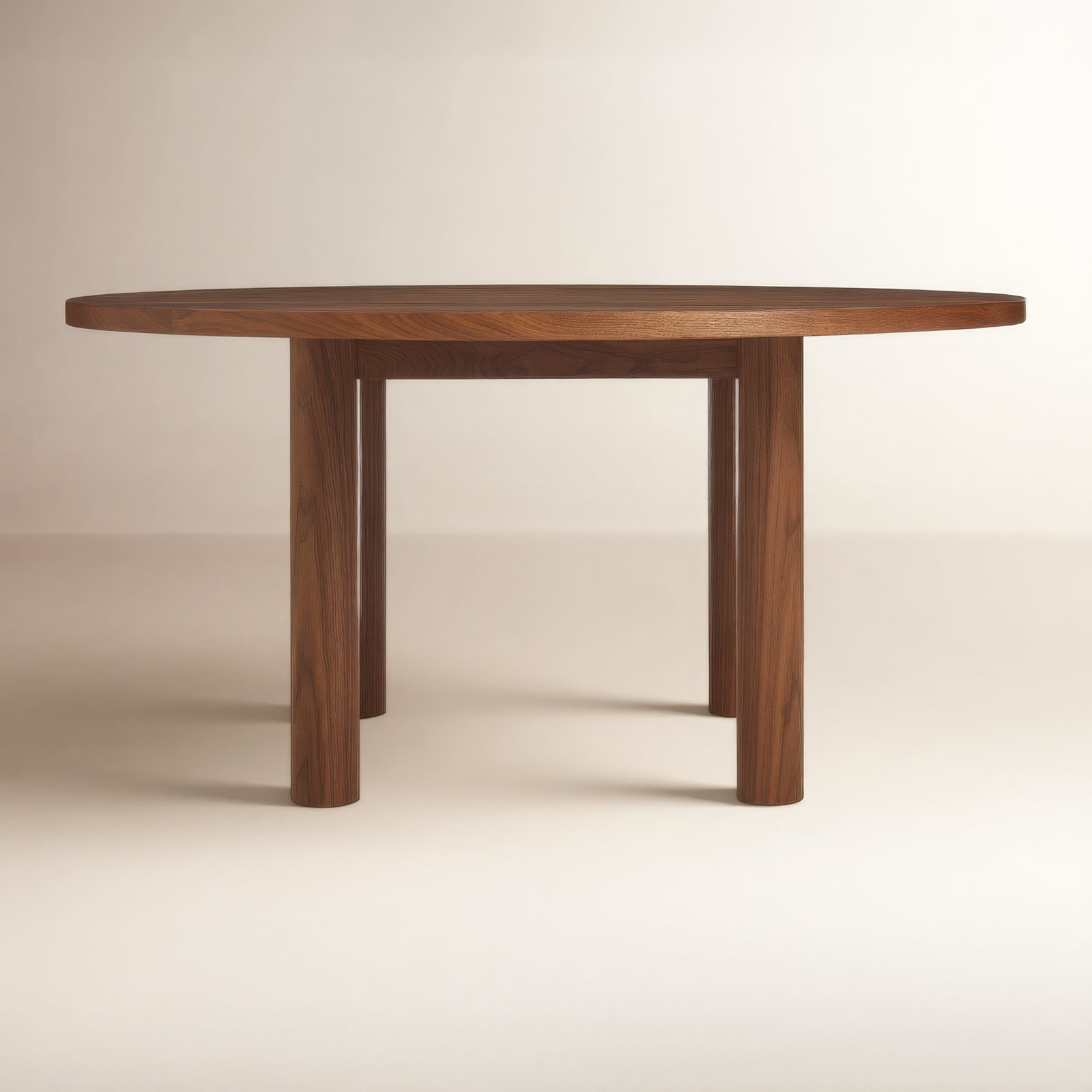 Good Times 60'' Round Dining Table, Whitewashed Ash