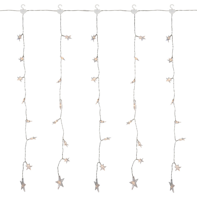 120 lumières de Noël DEL blanc chaud - fil transparent 7,5 pi