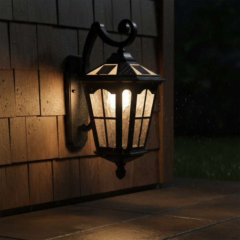 Lampadaire de balcon extérieur noir imperméable
