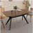 Wood Dining Table ,Walnut+Black