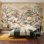 Asian Landscape Wallpaper Parchment Cherry Blossoms Wall Mural