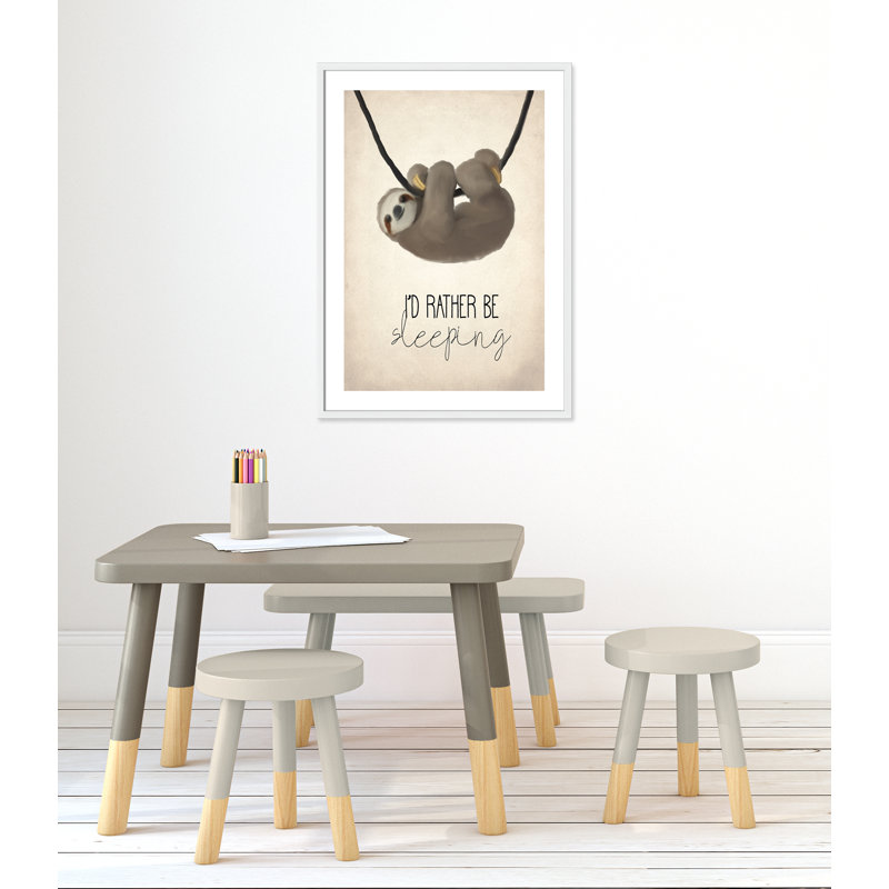 «Sleeping», art encadré, H 35,5 po x l 25,5 po x P 1,19 po, Cadre blanc