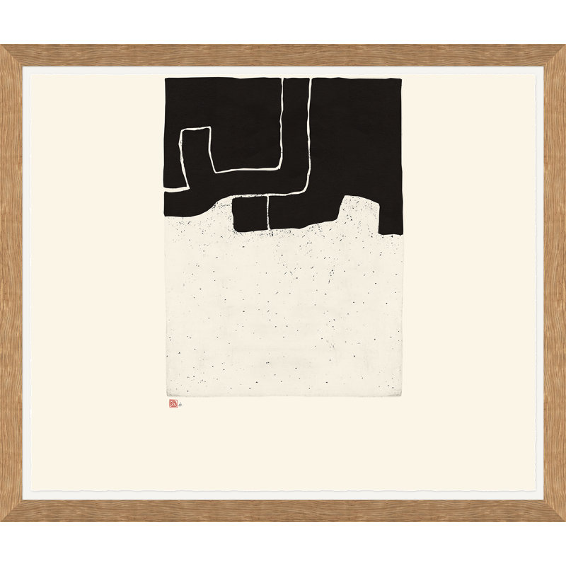 Large 1 - Peinture sur papier avec cadre photo