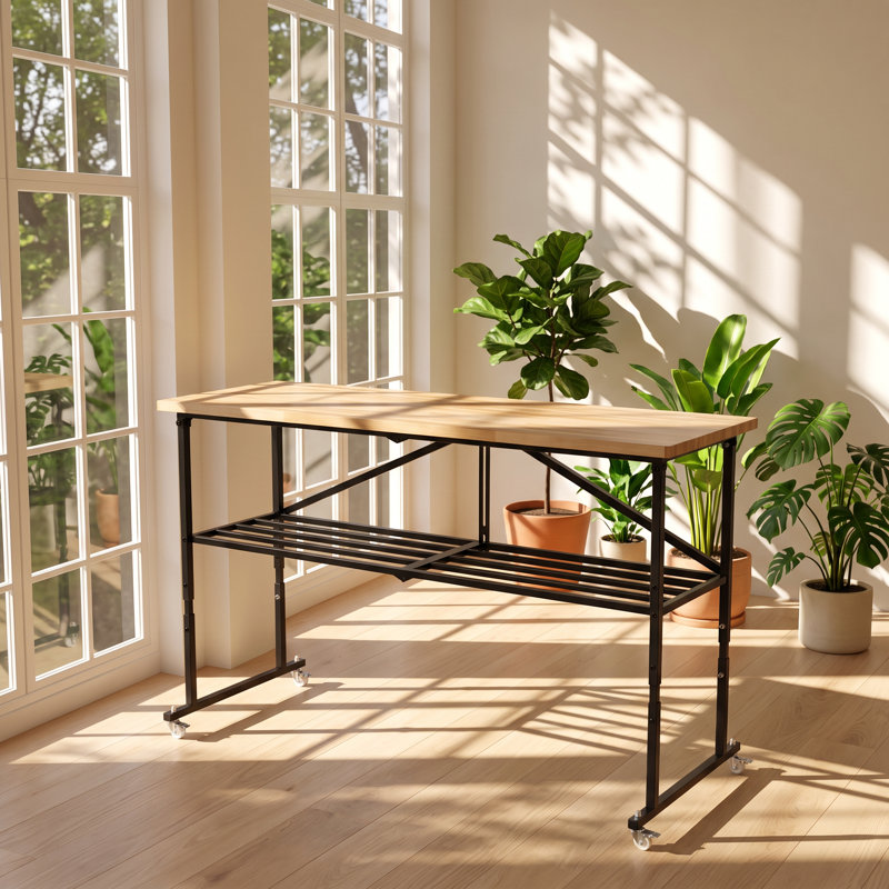 Table pliante SmartFold en bois massif, 174 cm L x 55 cm P x 114 cm H