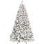 Arbre de Noël enneigé 6 pi avec 350 lumières UL et 35 cônes de pin naturels enneigé, 888 pointes, structure à charnières, support en métal stable, installation facile-1840849926