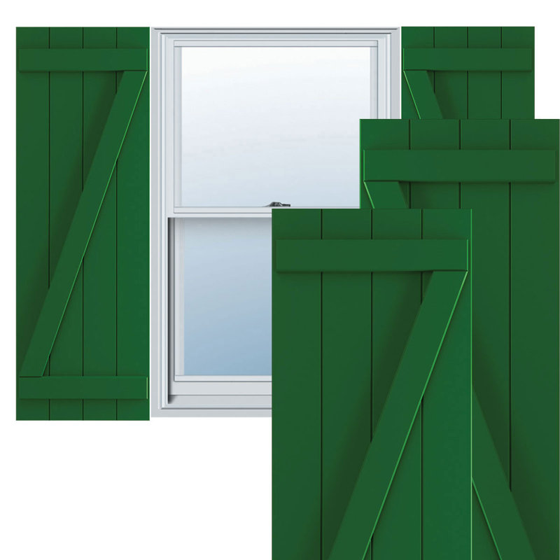 Volets en PVC True Fit, Vert Guignet, 21.5", 80"