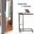 Jumelle Manufactured Wood and Iron C-Shape End Table with Drawer and Open Shelf -2025894320