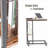 Jumelle Manufactured Wood and Iron C-Shape End Table with Drawer and Open Shelf-2025894320