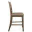 2 tabourets de comptoir rembourrés, brun, dossier, bois d'hévéa tentant, l 22,5 po x P 20 po, H 40,66 po