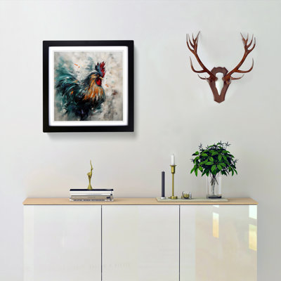 Rooster Abstract Expressionism No.1 - Framed Print