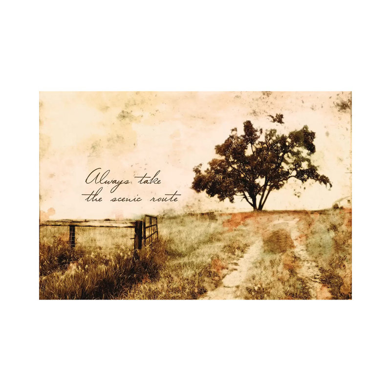 «Always Take The Scenic Route» par Ynon Mabat - impression sur toile tendue, H 8 po x l 12 po x P 0,75 po