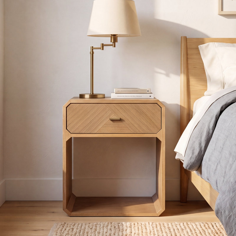 Harris 20.5" Nightstand, Natural Ash