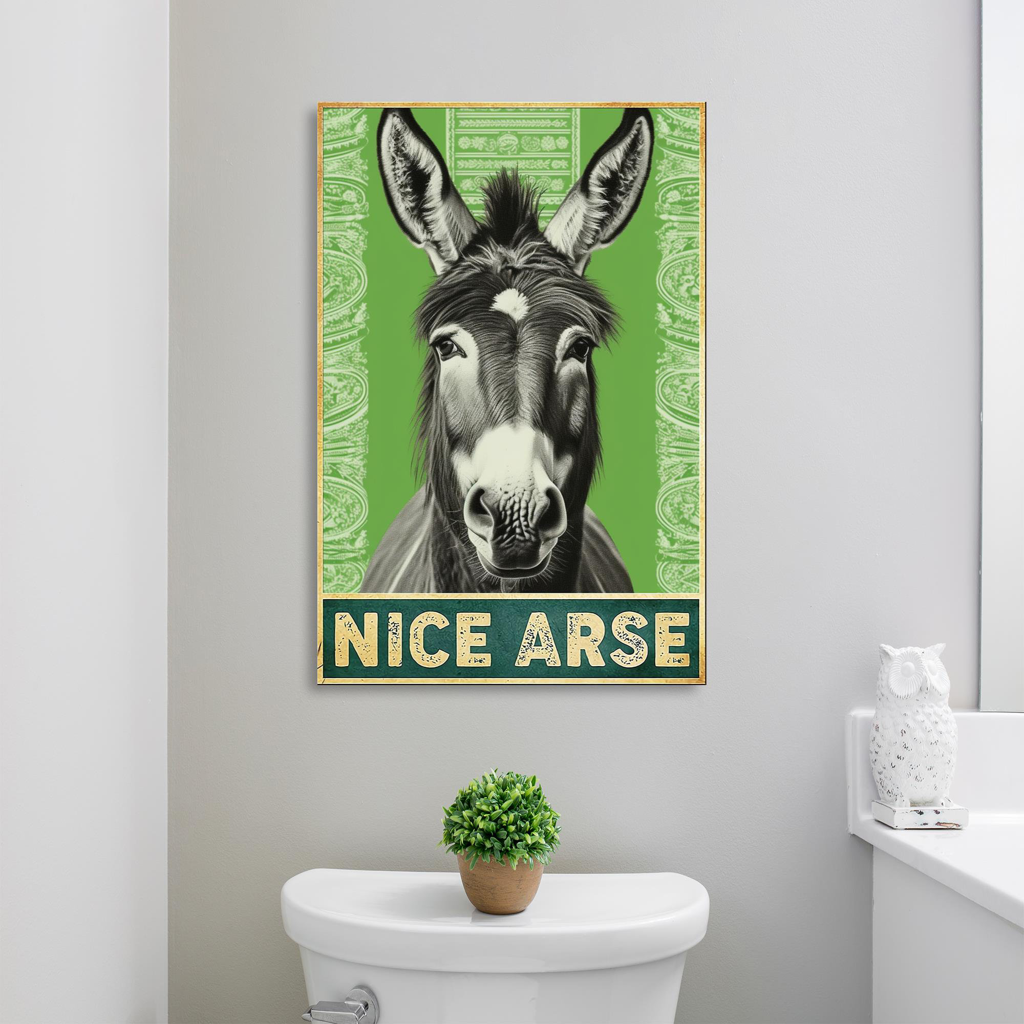 Trinx Donkey Nice Arse 1 1 Piece Rectangle Graphic Art Donkey Nice