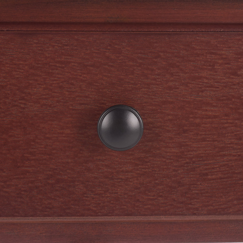 Twerton Solid Wood End Table with Storage, Dark Cherry