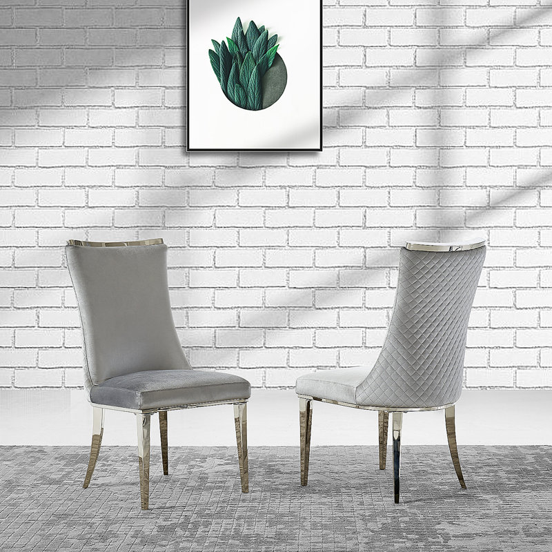 Tufted Velvet Upholstered Parsons Chair