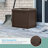 Suncast Wicker 22 Gallon Water Resistant Resin Deck Box with Storage Seat in Java