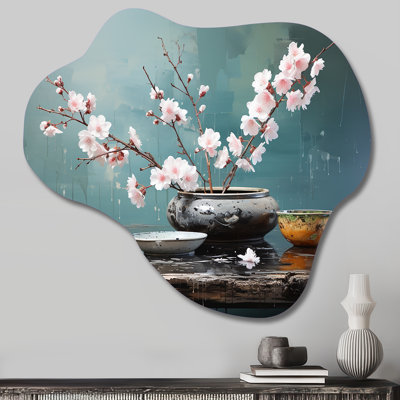 Liliane - Asian Art Asymmetrical Metal Wall Decor, Global Cloud Metal Art Print
