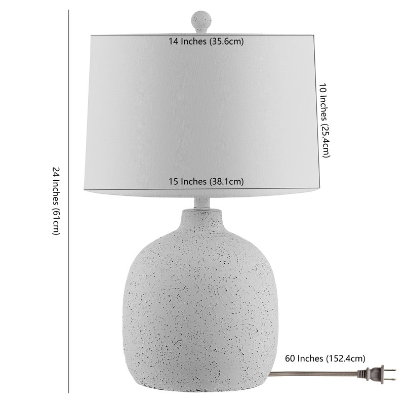 Lampe de table blanche / noire 24 po Albery