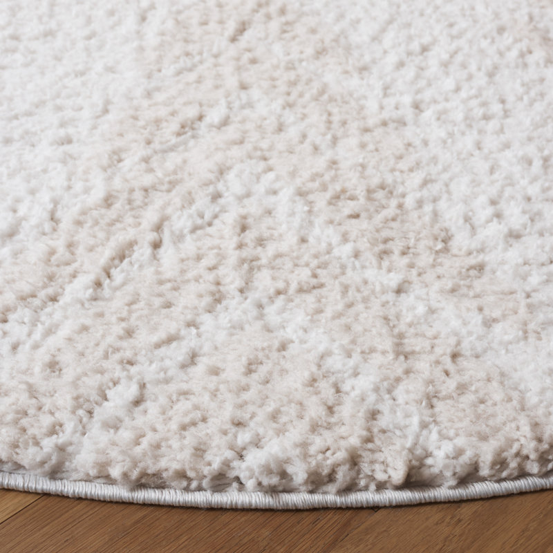 Rumi Shag Performance Geometric Rug, Round 6'7"