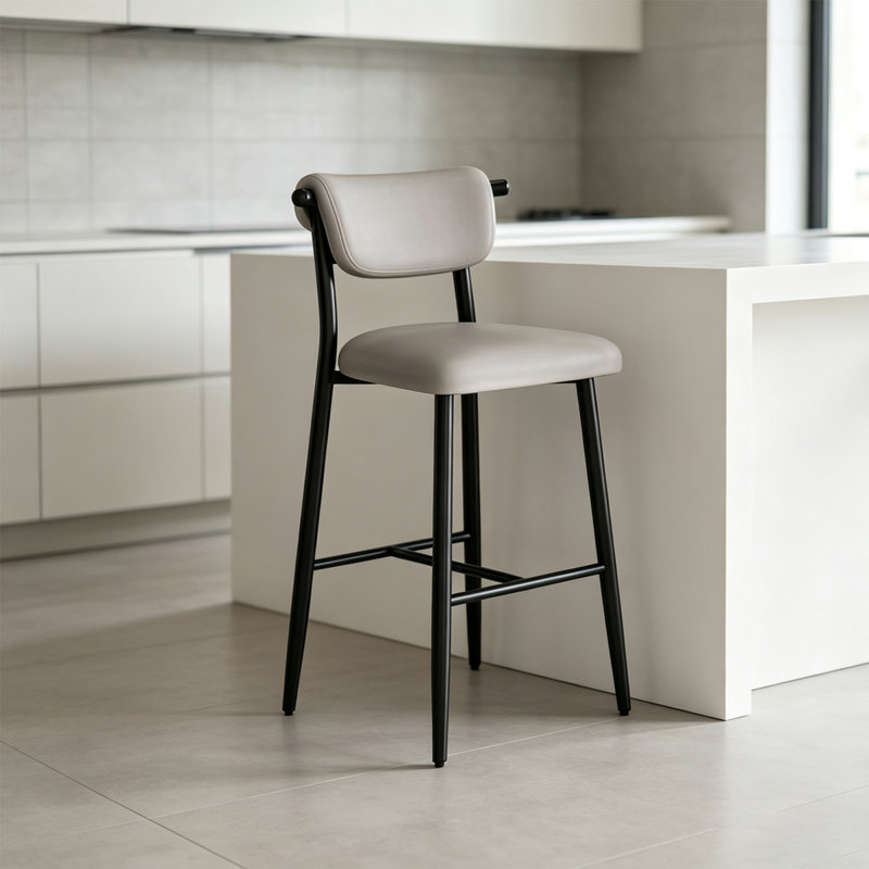 Chaise d'appoint rembourrée grise (ensemble de 2), Gris, 29.53"