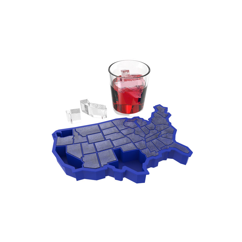 Plateau de glaçons en silicone TrueZoo U, Bleu