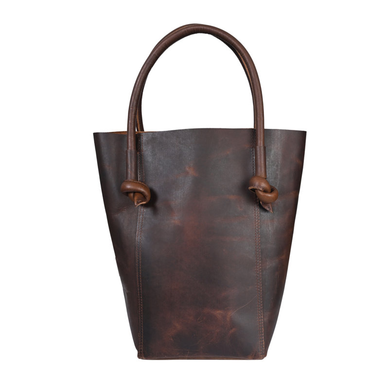 Sac en cuir Candace, Brun antique