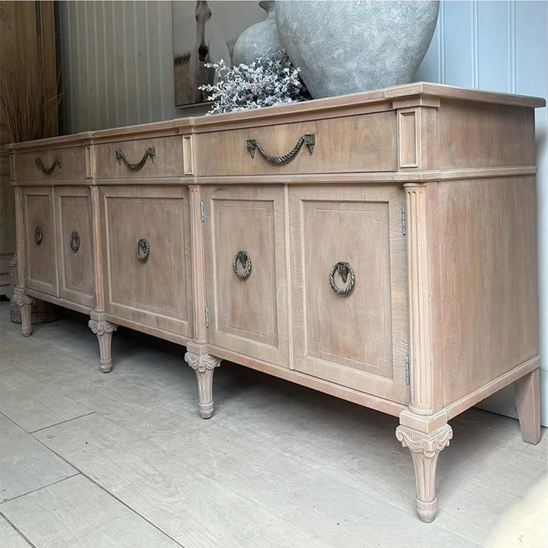 American country distressed sideboard, 31.5" H x 70.87" W x 19.69" D