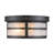 Matte Black 2 - Bulb Outdoor Flush Mount