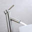 Robinet de lavabo de salle de bain à grande cuve à fixation sur plateau Euro - nickel brossé-47406731