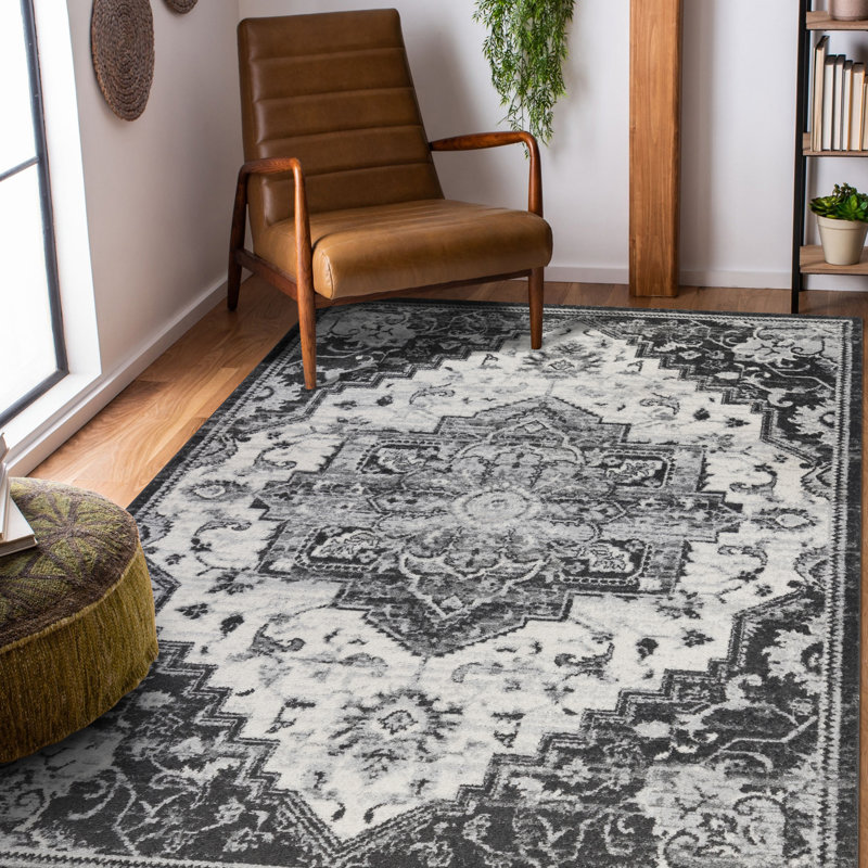 Alice Traditional Medallion Low Pile Performance Area Rug, Runner 2'6" x 10'3"
