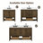60" Freestanding Double Sink Warm Natural Fir Bathroom Vanity with 1" White Engineered Marble Top