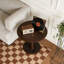 Table ronde 23 po brun noyer