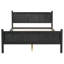Grand lit plateforme moderne minimaliste, finition grain de bois noir, style tête de lit et pied de lit style Shaker et maison de campagne-2100395522-2100395523