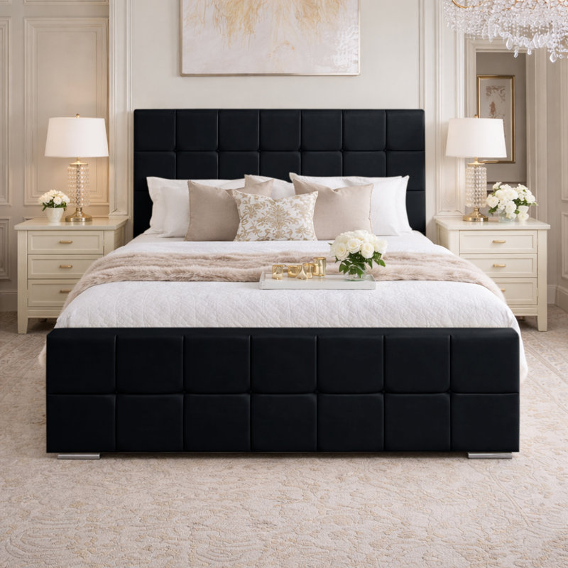 Bed, Black, Double (4'6)