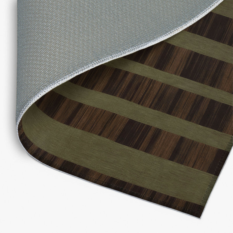 Tapis d'intérieur et d'extérieur à carreaux brun