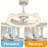 19.69" Crystal Ceiling Fan With Light  And Remote Control